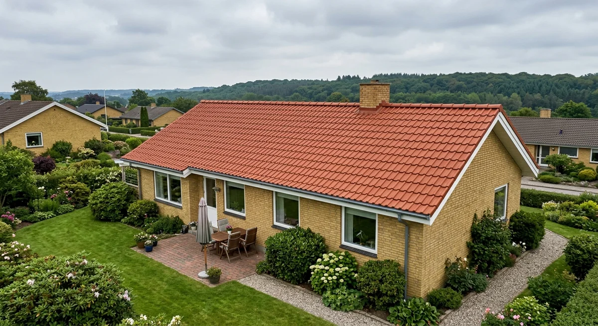 Færdigt resultat — Udskiftning af tag i Odder